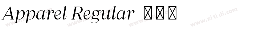 Apparel Regular字体转换